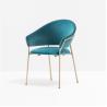 Buy cheap Round Big Comfy Accent Chairs , Blue Velvet Accent Chair Backrest Jazz Armchair from wholesalers