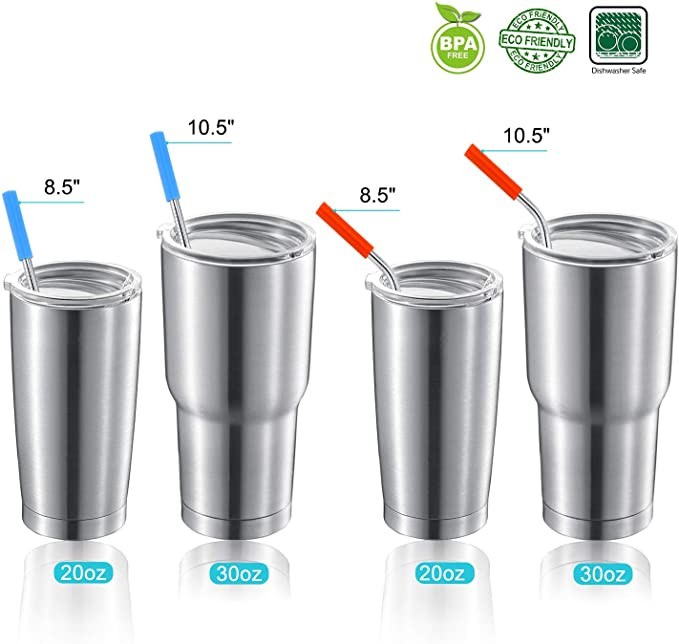 Stainless Steel metal Drinking Straws With Bag Kitchen Supplies