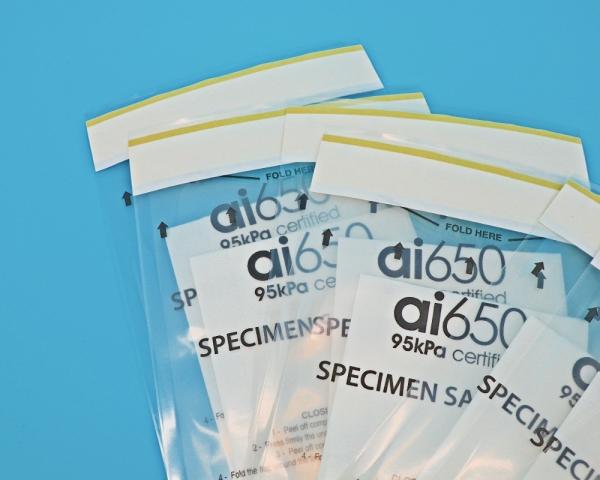 Buy cheap AI650 Packaging Instruction 650 Compliant 95kPa Specimen Transport Bag Autoclavable from wholesalers