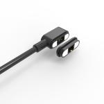 Black 2 Pin Magnetic Charging Cable Male Female Magnetic Pogo Pin Charger For