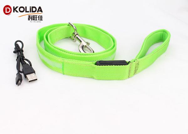 Buy cheap USB Rechargeable 47.2 Inch 120cm Led Light Dog Leash Night Safety Pet Leash Neon Green from wholesalers