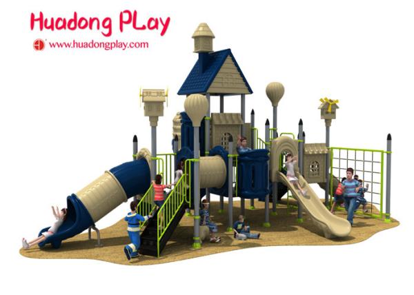 Children Outdoor Playground Slides , Plastic Material Kids Outdoor Playground