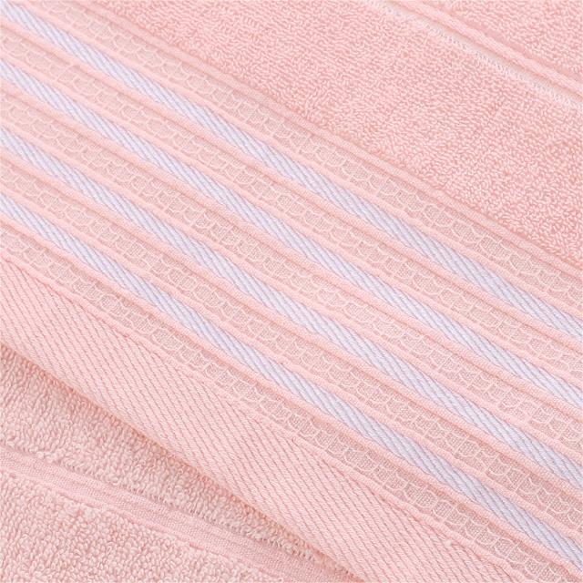 Antimicrobial Striped 100% Pure Cotton Multi Segment Dark Absorbent Adult Bath Towel
