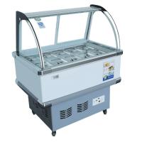 Buy cheap Commercial Ice Cream Showcase Freezer 6 Barrel 10 Tray Curved Glass product