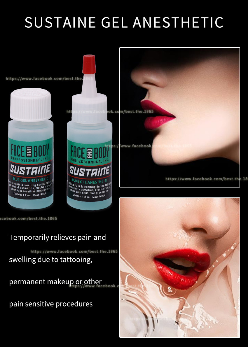 Original Sustaine Numbing Gel Stable Green Anti Allergy Blue Gel Tattoo Anesthetic Gel