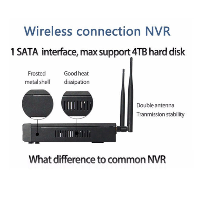 H.264 Outdoor CCTV System 8CH , 8CH Full HD Wifi NVR Kit Night Vision 3.6mm Lens