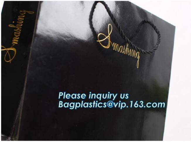 tea brown paper bag with logo print eco friendly With Ribbon Handles wine packaging offset bags,Decorative Paper Bags wi