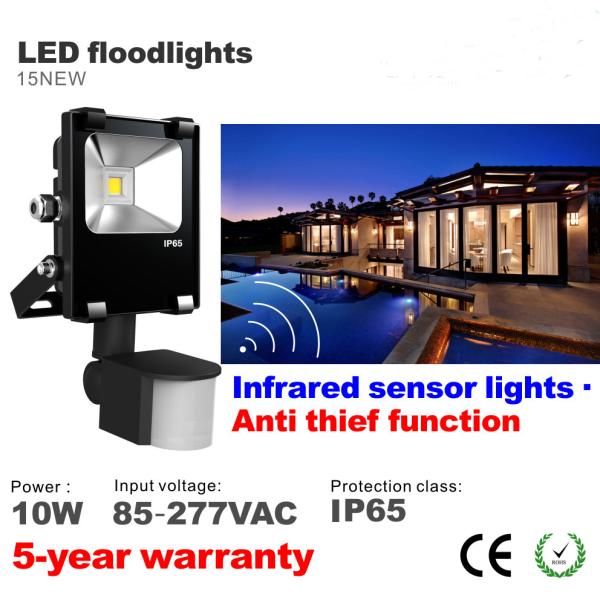Buy cheap 10W LED Floodlight with infrared motion sensor LED Flood light Outdoor Waterproof lamp from wholesalers