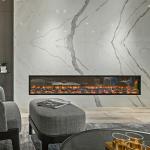 180cm 70inch No Heat Flush Mounted Electric Fireplace LED Lamp Fake Log