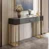 Buy cheap Wooden Console Table With Marble Top And Drawers Brass Gold from wholesalers