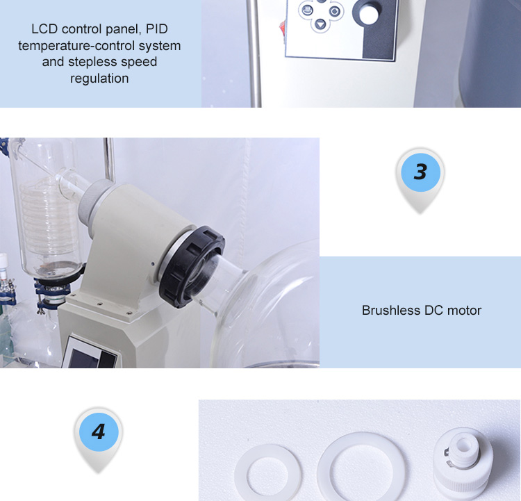 PID temperature control LCD control 5l Rotary Evaporator