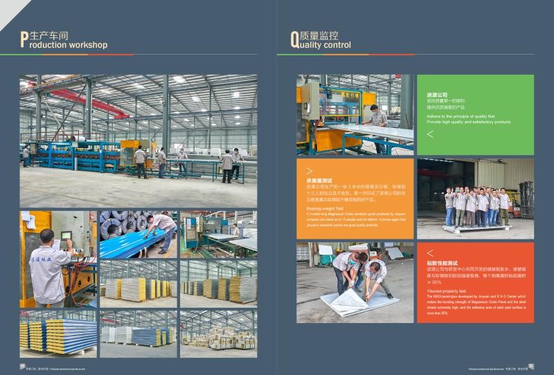 zinc aluminum double steel sheet 50mm TPS sandwich panel with grey white color