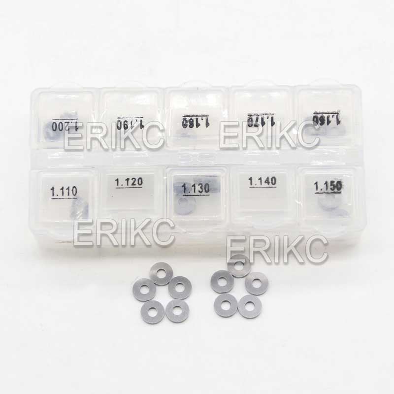 ERIKC Original Injector Shim Kits B41 Diesel Common Rail Adjusting Shim Size 1.11-1.2mm for Bosch
