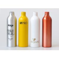 Buy cheap Empty Silver Aluminum Cosmetic Bottle With Lotion Pump 500ml Recycled product