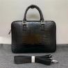 Buy cheap Authentic Crocodile Belly Skin Businessmen Briefcase Large Working Purse Genuine Real Alligator Leather Male Laptop Bag from wholesalers