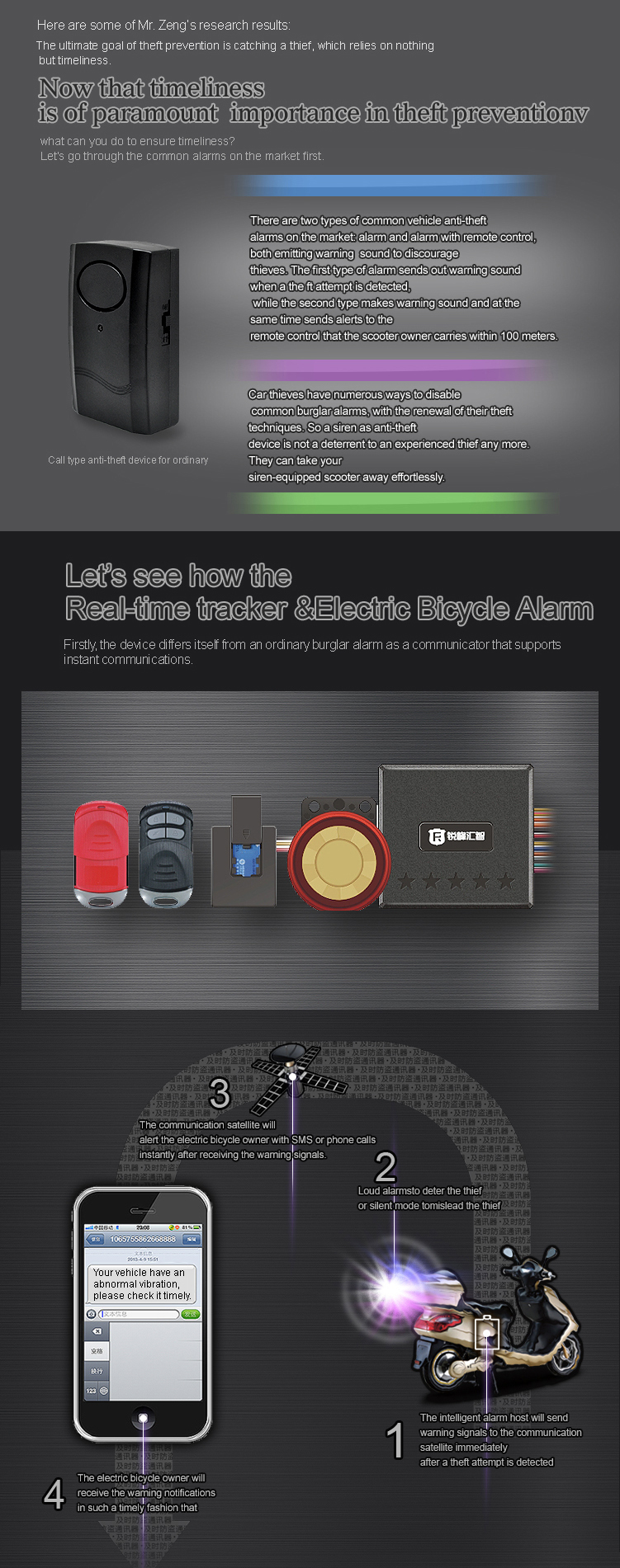 RF-V12 gsm tracker and motorcycle alarm security system 2 two way anti-theft alarm