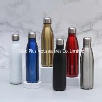 Buy cheap Eco-friendly keep cold stainless steel powder coated water bottle 22oz cola product