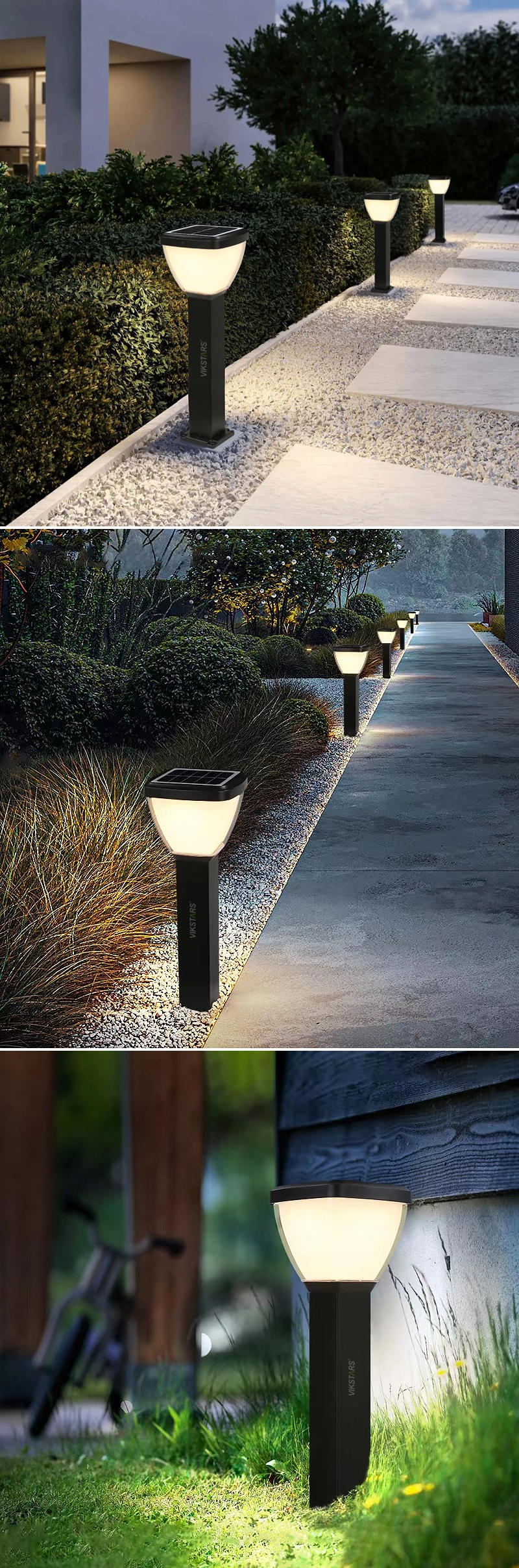 High Quality Solar Powered Lawn Lights For Driveway Backyard Patio Yard