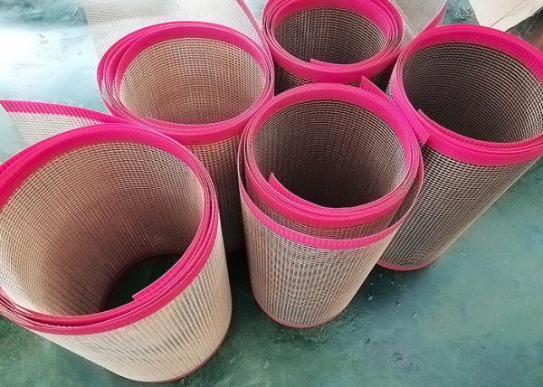 Buy cheap PTFE Coated Fiberglass Open Mesh Conveyor Belt , Metal Mesh Belt Heat Resistant from wholesalers