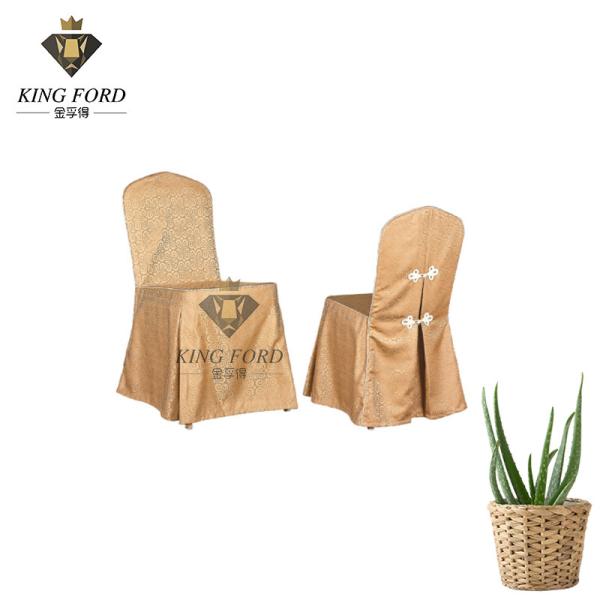 Buy cheap 100% Polyester Stretchable Dining Back Chair Covers Plain Dyed from wholesalers