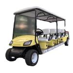 Yellow 27mph-35mph Golf Cart Golf Course Cart 10 Person Color Customized For