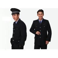 Buy cheap Single Breasted Security Guard Uniform , Long Sleeve Black Security Jacket For product