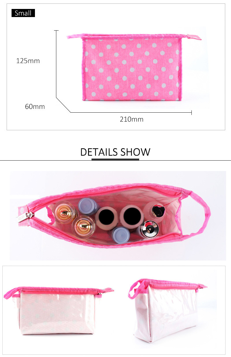 Zipper Customized Cosmetic Travel Lightweight Makeup Bag