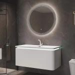 Luxury Hotel Modern Bathroom Vanity Mirror Cabinet Single Sink Wall Hanging Type