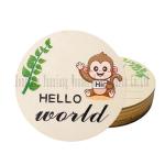Wooden Baby Monthly Milestone Cards Animal Milestone Cards Wooden Announcement
