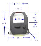 Two-Color (Red/Black) ATR242 Replacement Ribbons For Commet ATR240 And ATR360