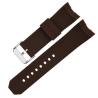 Buy cheap SHX Replacement Rubber Watch Strap , 24mm Brown Silicone Watch Band from wholesalers