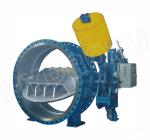 Hydraulic Counter Weight Flanged Butterfly Valve With DN300- 3000 mm For