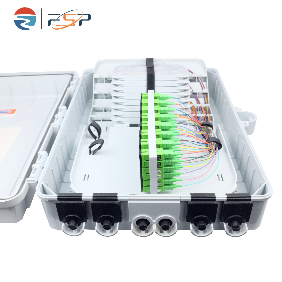 16 Core Splitter Fiber Optic Cajas Termination Box for 420x320x130 mm Size Network