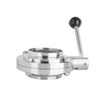 Food Grade Sanitary Stainless Steel Butt-Weld Butterfly Valve with Welding