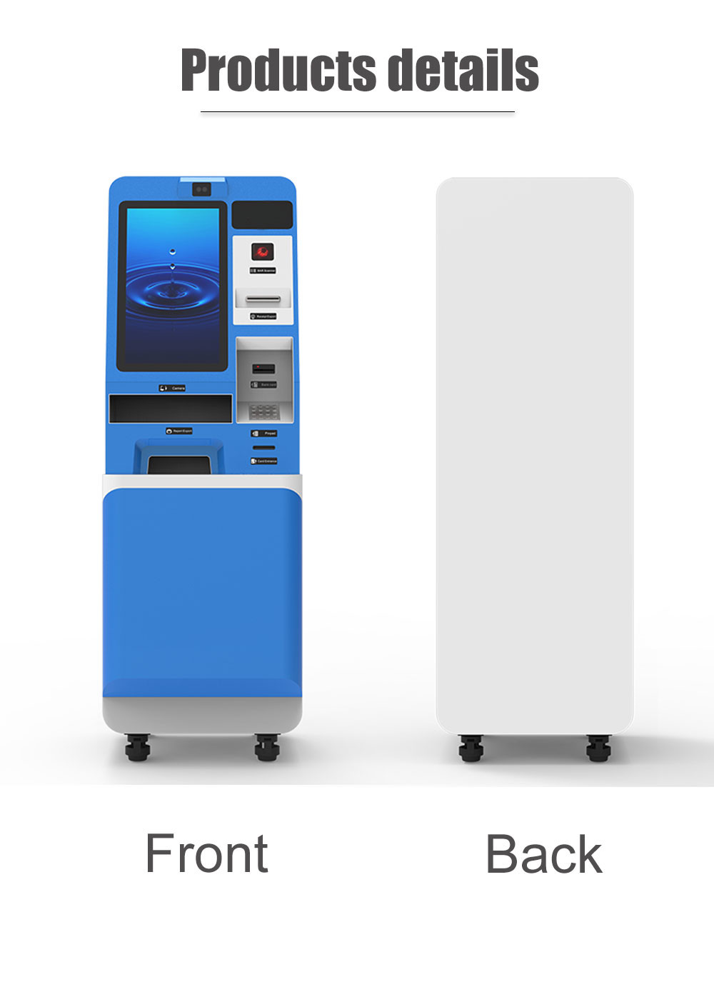 Self Service Cash Kiosk Library Self Checkout Machine With Banknote Acceptor
