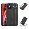Buy cheap Lanyard Strap Leather Phone Cases For Iphone 14 13 Scratchproof from wholesalers