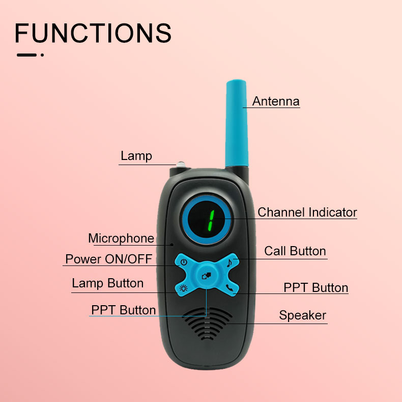 400-470MHz 16Channels Walkie Talkie Toy 3-5KM Long Range