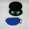 Buy cheap Hard Carabiner Shockproof EVA Zipper Rubber Handle Contrast color Sports glasses case from wholesalers