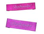 Stamped Color Satin Clothing Woven Labels Combing machine Woven Soft Edge