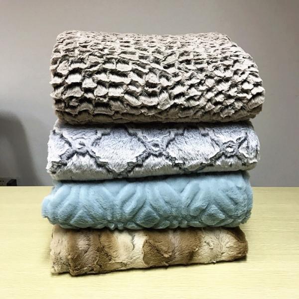 Buy cheap Custom Printed Sherpa Fake Fur Bedding Blanket , Brush Pv Fleece Blanket 200*220CM from wholesalers