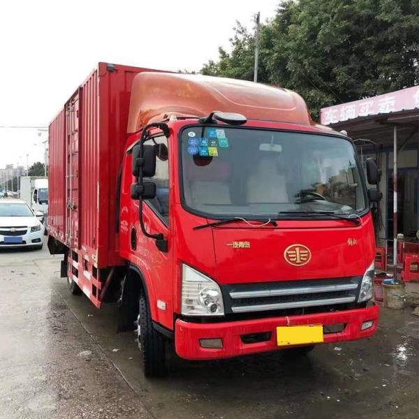 Quality Used FAW Van Cargo Truck 140HP 5.2M Big Capacity 4x2 Second Hand 2018 Year for sale