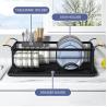 Buy cheap Multifunctional Bamboo Steel Dish Drainer Basket , Kitchen Plate Rack from wholesalers