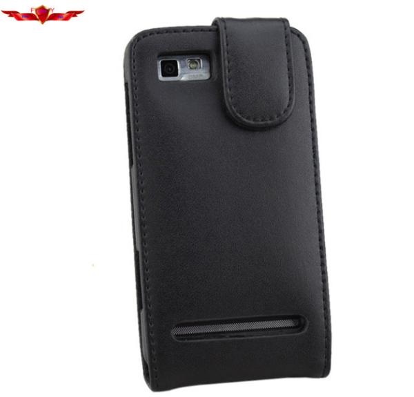 Buy cheap Genuine Leather MOTO XT615 Flip Cases Magnetic Buckle Design Accurate Holes Dirtproof from wholesalers