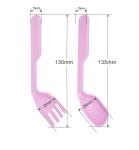 PP TPE Soft Color Change Fork Baby Feeding Spoon