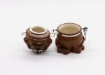 Dog Shape Ceramic Kitchen Canisters Tea Coffee Sugar Canisters With Metal Clip