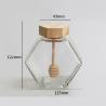 Buy cheap Empty Wooden Jar Lid 100ml 200ml 500g Hexagon Honey Jar With Dipper from wholesalers