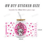 Custom UV DTF Cup Wraps Transfer Printing Crystal Transfer Sticker UV DTF