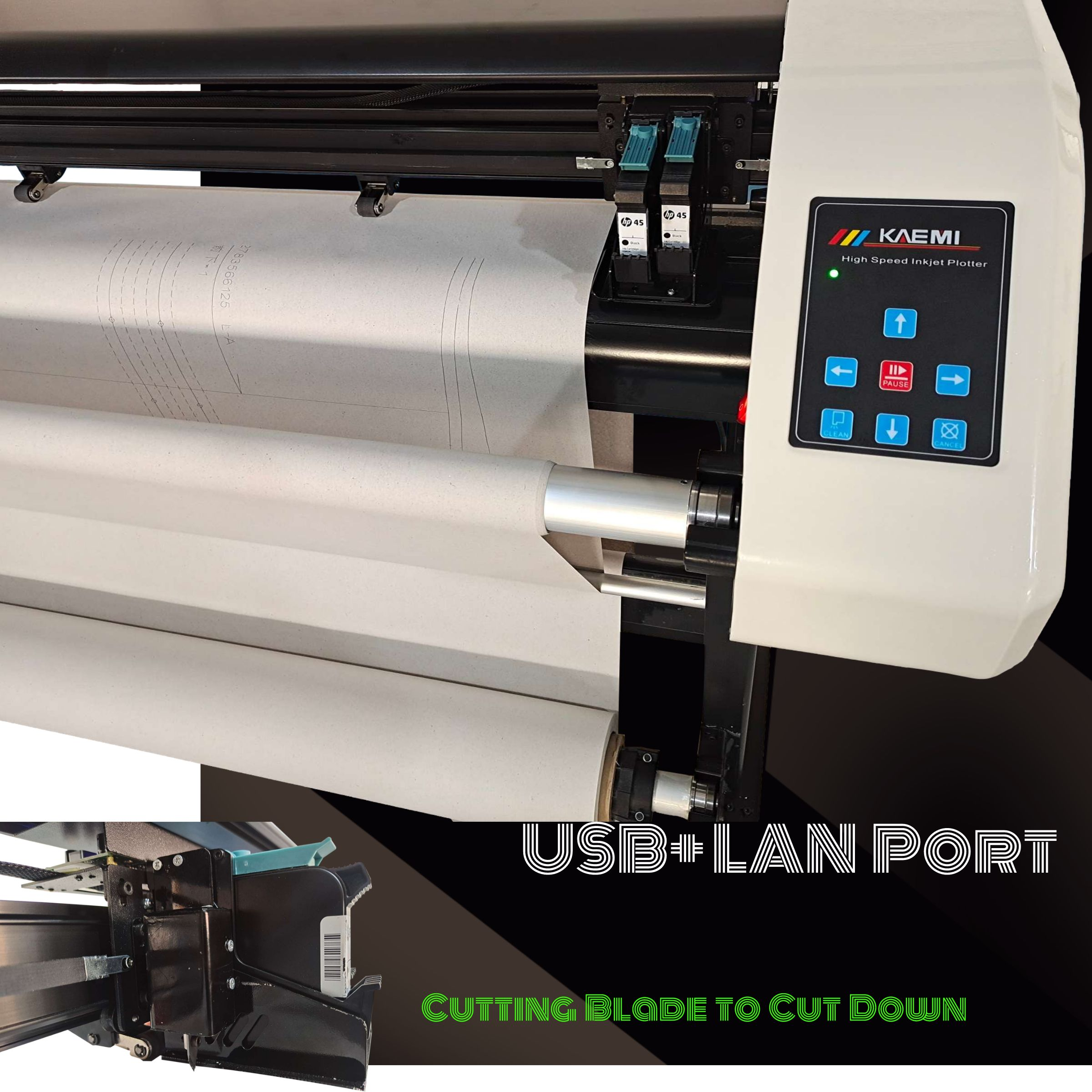 Car Interiors CAD Paper Pattern Plotter Advanced Cutting Function Inkjet Plotter