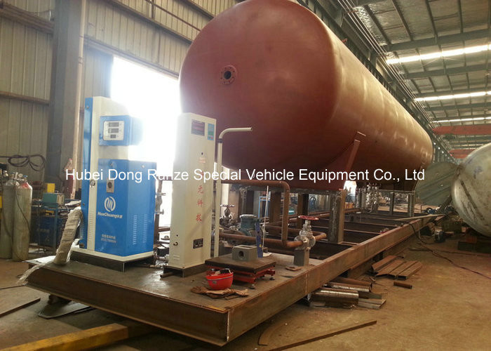 50000L LPG Gas Tank Skid Mounted , Propane Gas Tank For Mobile Gas Refilling