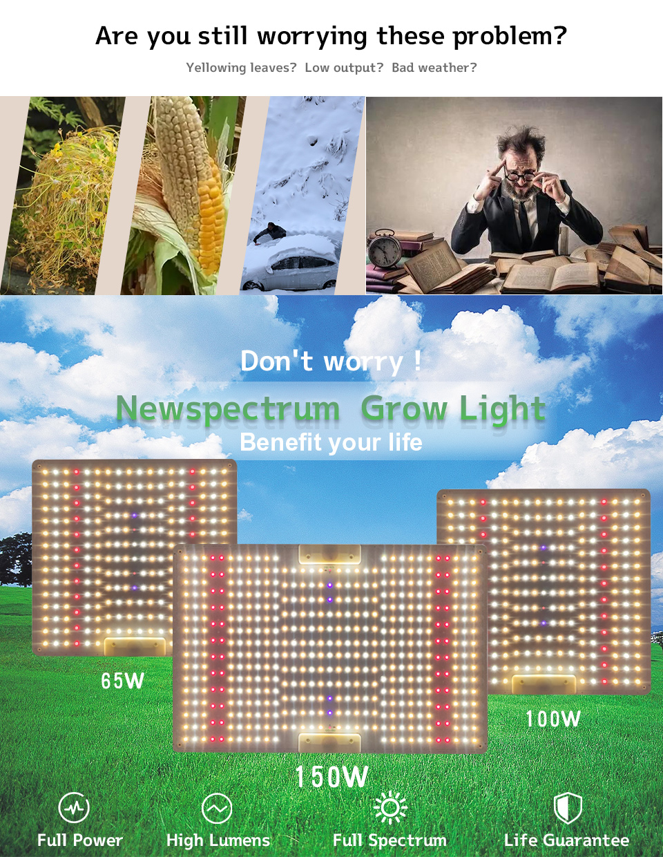150W 65 Watt Plant Light Growth Phyto Lamp For Greenhouse Plants